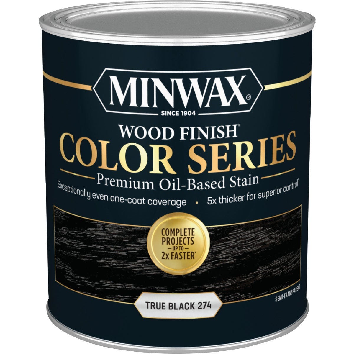 Minwax Wood Finish Color Series Oil-Based Stain, True Black, 1 Qt. - photo 2