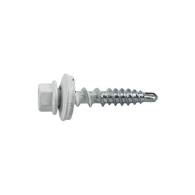 Hillman Power Pro #10 x 1 In. White Metal to Wood Self-Drilling Roofing Screws (250-Count) - photo 2 Hillman Power Pro #10 x 1 In. White Metal to Wood Self-Drilling Roofing Screws (250-Count) - photo 2