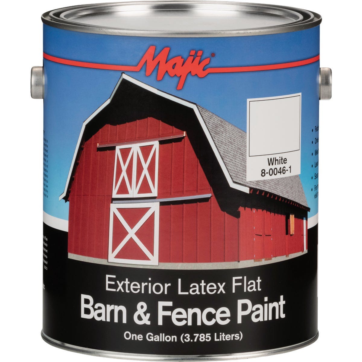 MAJIC Barn & Fence Exterior Latex Flat Paint, White, 1 Gal. - photo 2 MAJIC Barn & Fence Exterior Latex Flat Paint, White, 1 Gal. - photo 2