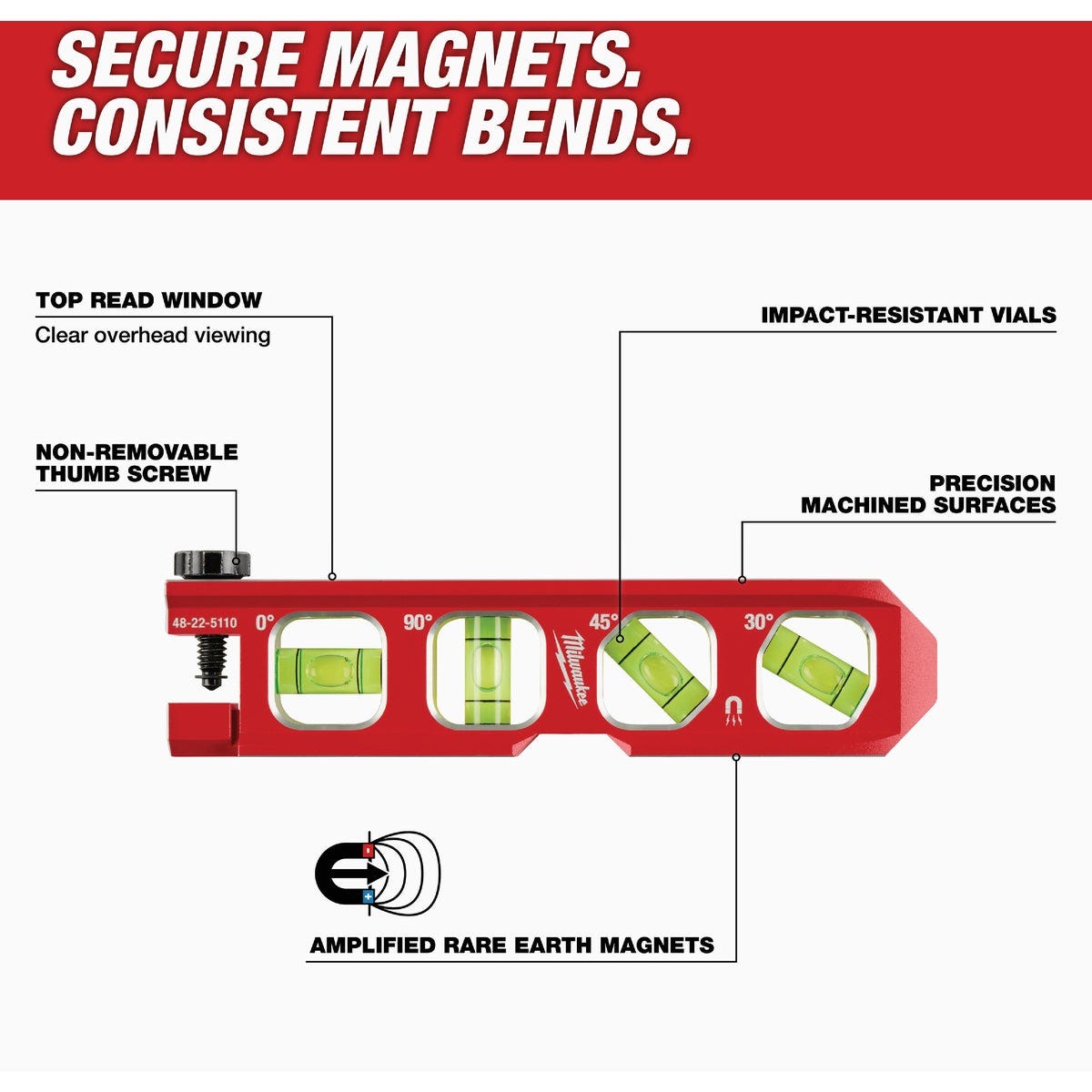 Milwaukee 6.5 In. Pipe Lock Billet Torpedo Level - photo 2 Milwaukee 6.5 In. Pipe Lock Billet Torpedo Level - photo 2