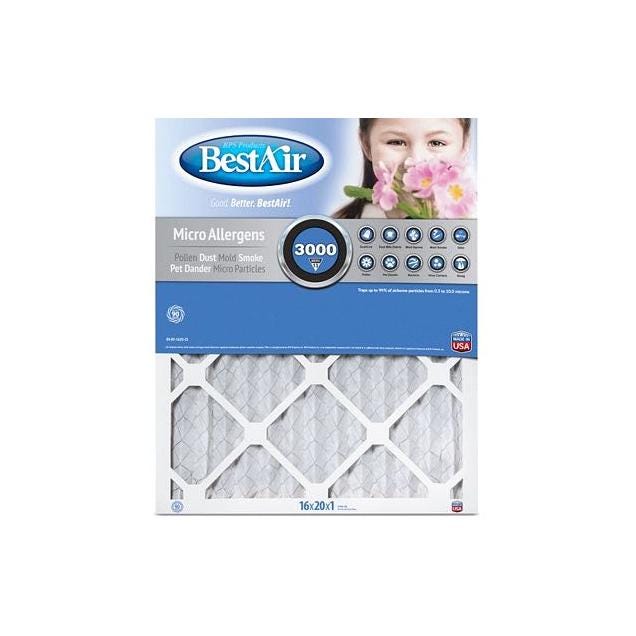 BestAir 20x30 x 1 In. MERV 13 Pleated Air Filter