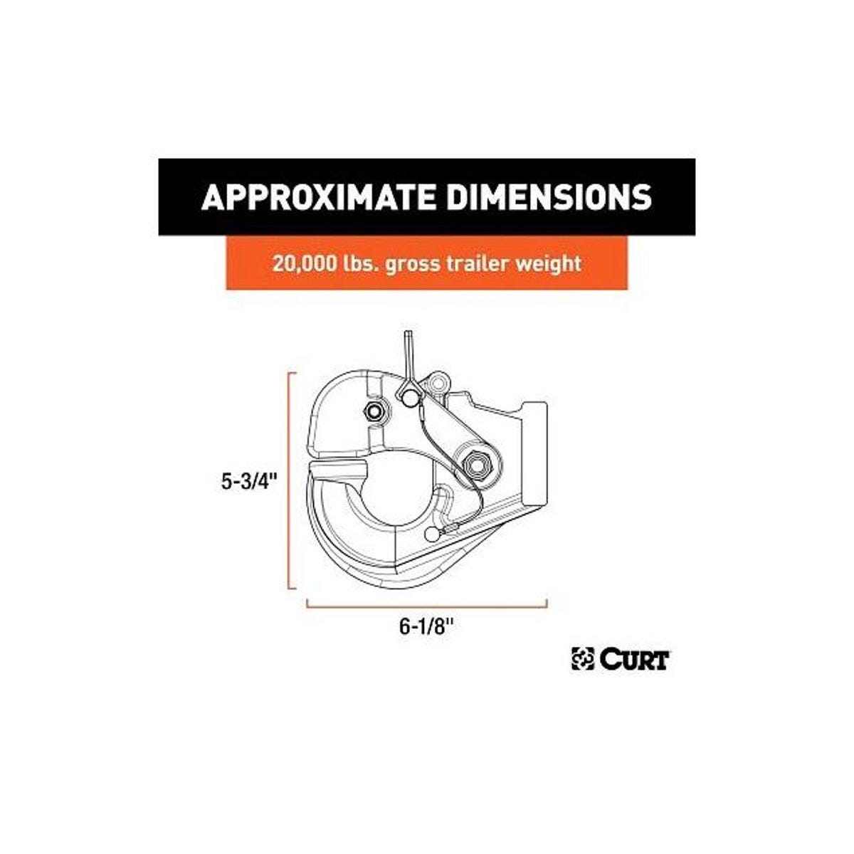 CURT Pintle Hitch Hook, 20,000 Lb. Load - photo 2