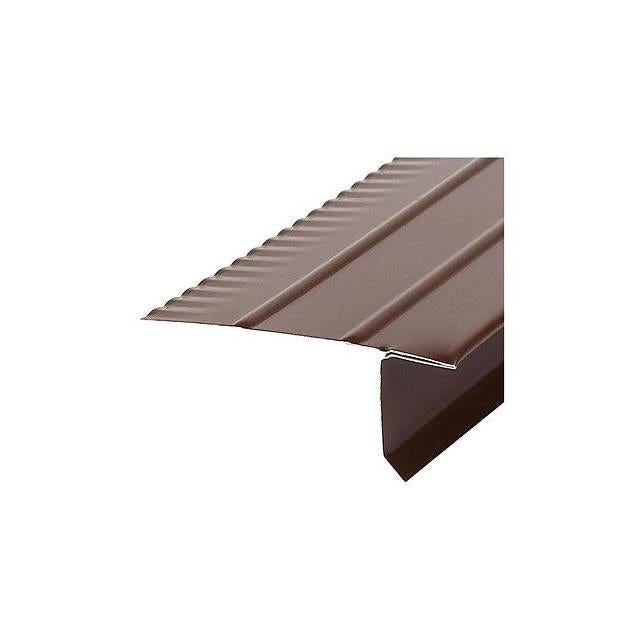 Amerimax 2.43 In. x 1 In. x 10 Ft., F4-1/2, Standard Brown, Galvanized Drip Edge