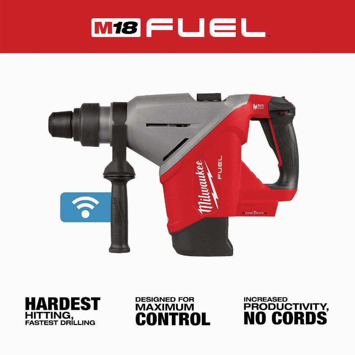 Milwaukee M18 FUEL One-Key SDS Max 1-3/4 In. Cordless Rotary Hammer Drill Kit with Case - photo 5