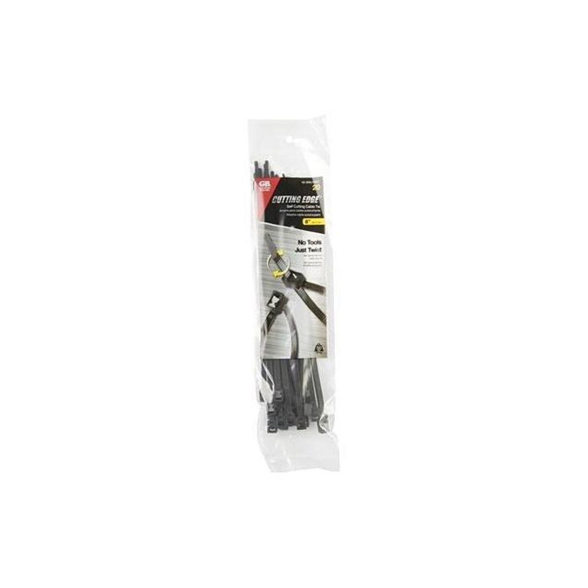 Gardner Bender 8 In. Black Self-Cutting Cable Ties (20-Pack)