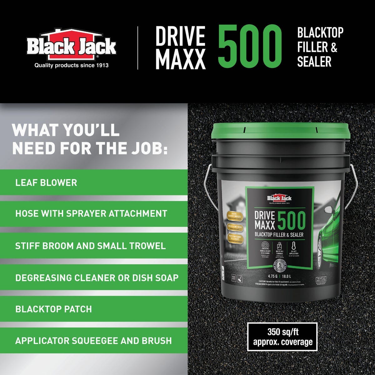 Black Jack Drive-Maxx 5 Gal. 5 Yr. 500 Fast Dry Filler and Sealer - photo 5