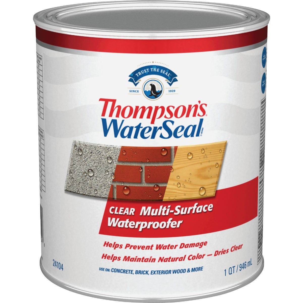 Thompsons WaterSeal Clear VOC MultiSurface Waterproofing Sealer, 1 Qt. - photo 2