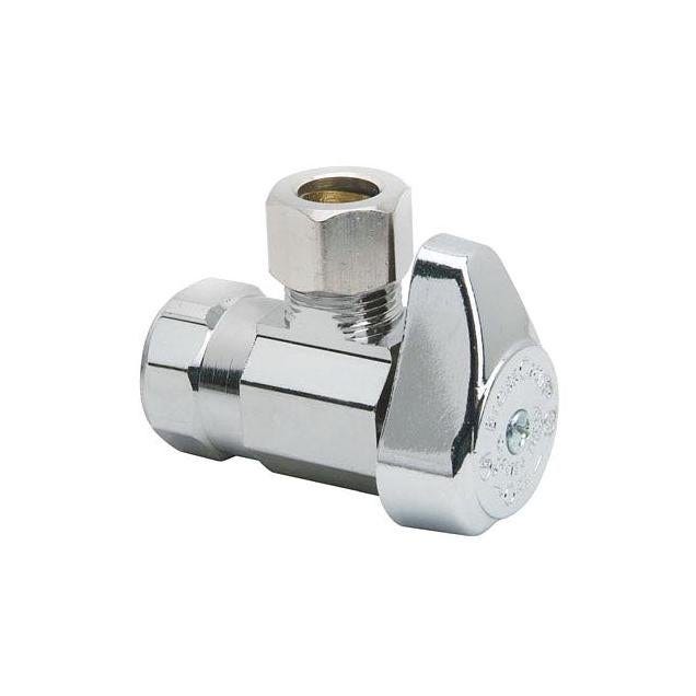 BrassCraft 1/2 In. x 1/4 In. Chrome Angle Stop Valve