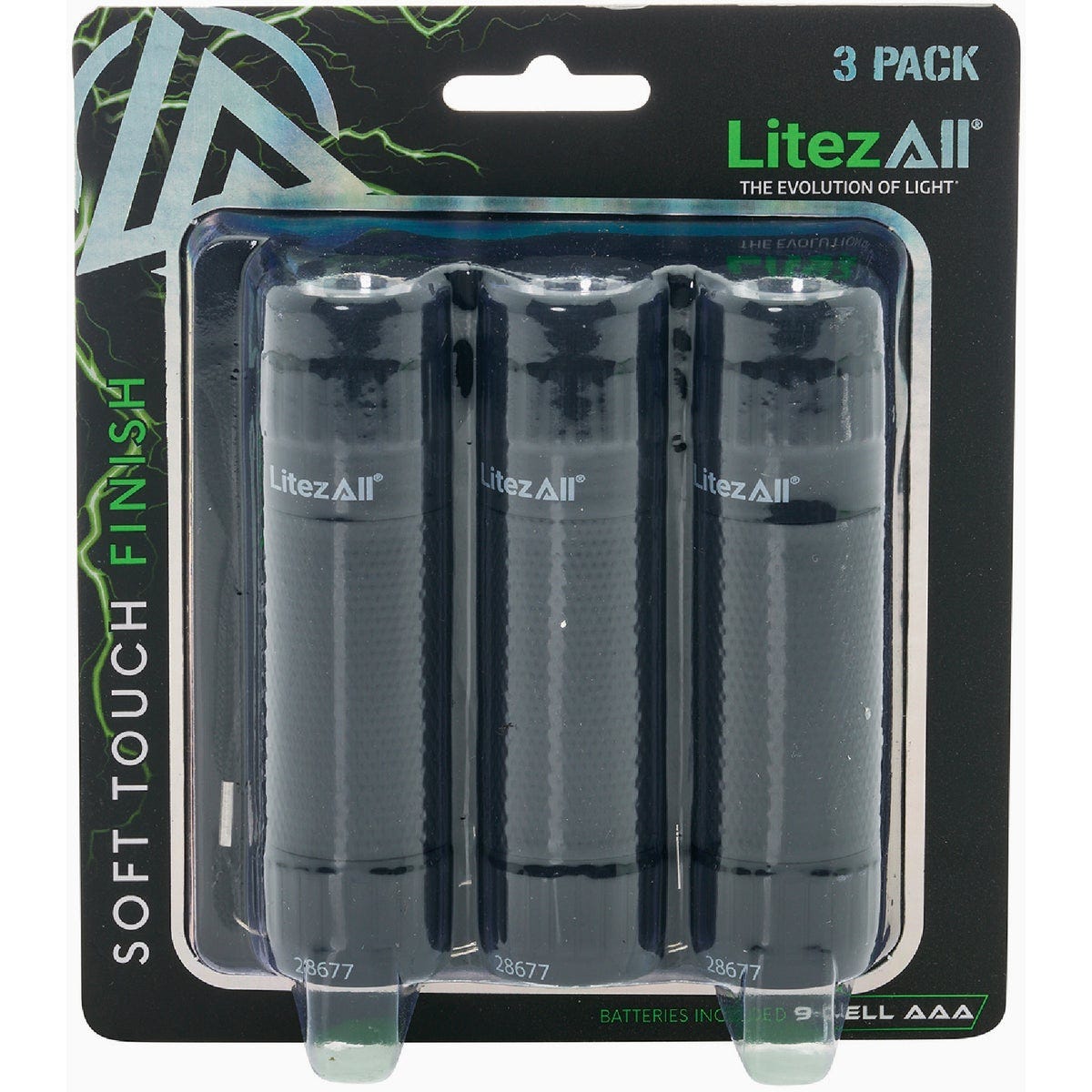 LitezAll Rubber Coated EDC Flashlight (3-Pack) - photo 2