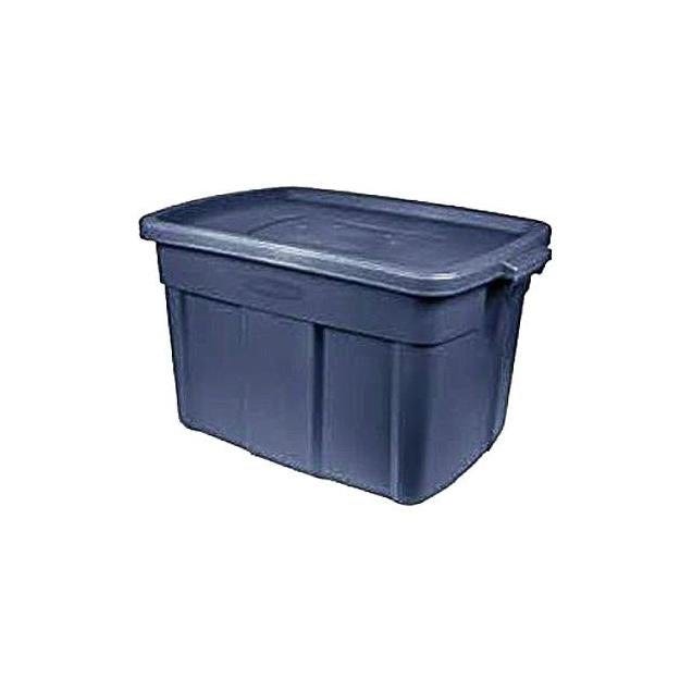 Rubbermaid 14-Gal. Dark Indigo Metallic Roughneck Storage Tote