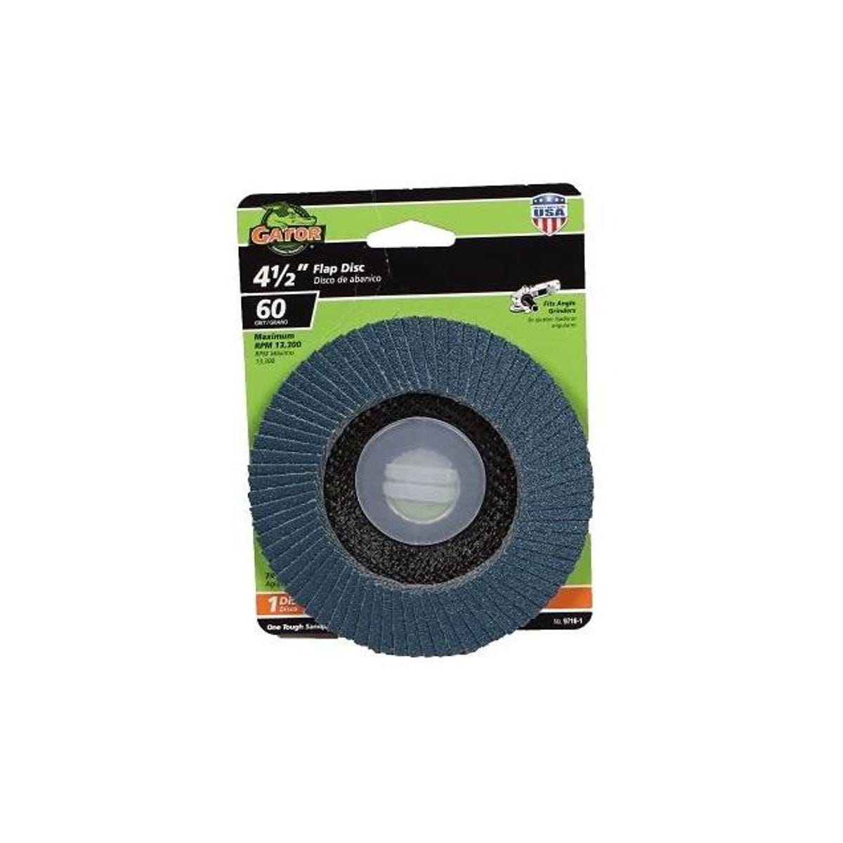 Gator 4-1/2 In. 60 Grit Zirconia Angle Grinder Flap Disc