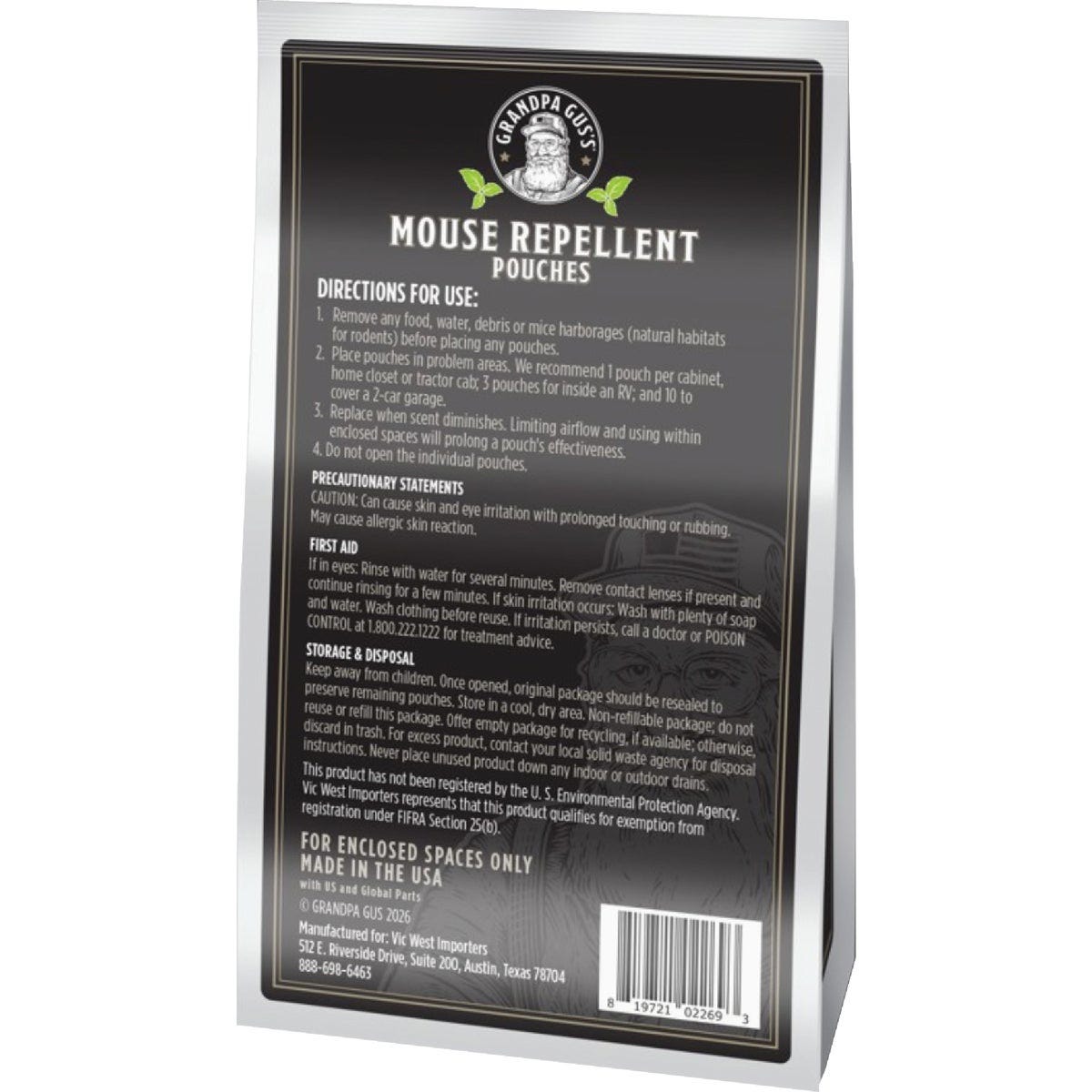 Grandpa Gus's Granular All Natural Mouse Repellent Pouch (4-Pack) - photo 2