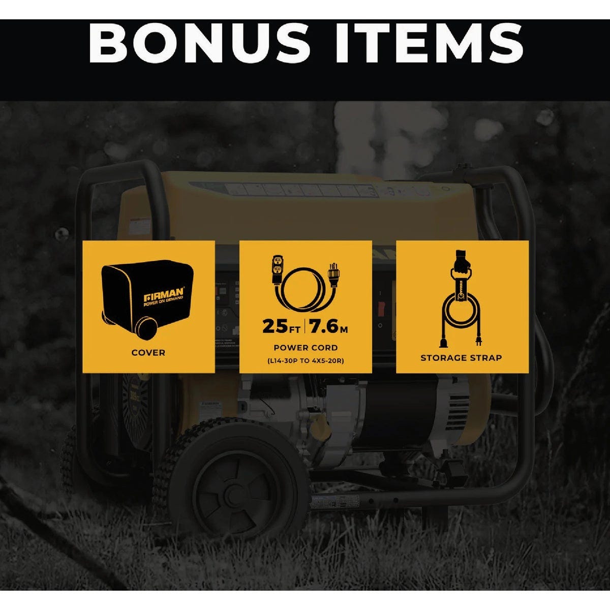 Firman 8350W Gasoline Powered Recoil Start 120/240V Portable Generator with CO Alert - photo 2