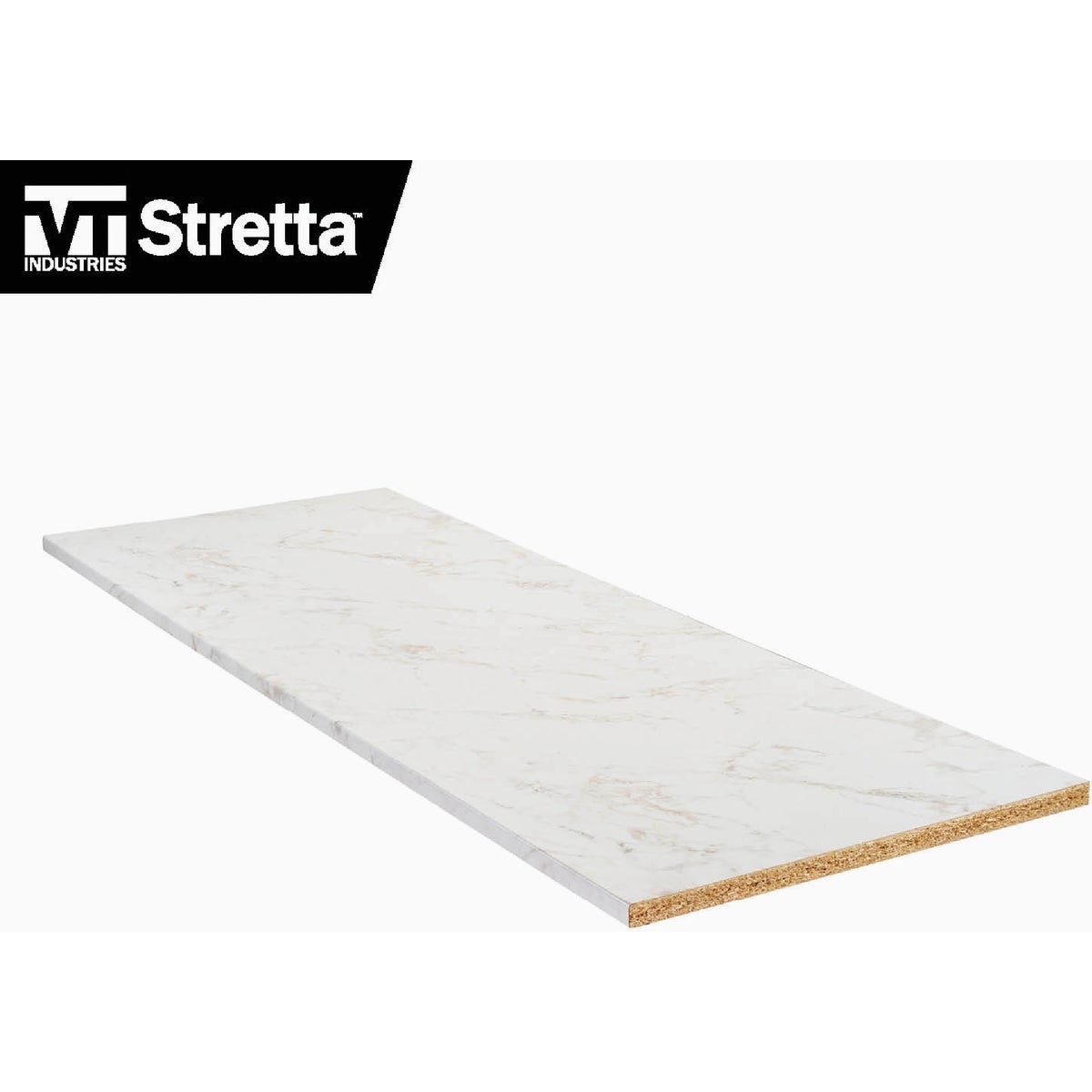 VT Industries Stretta 4 Ft. Laminate White Marble Countertop - photo 3