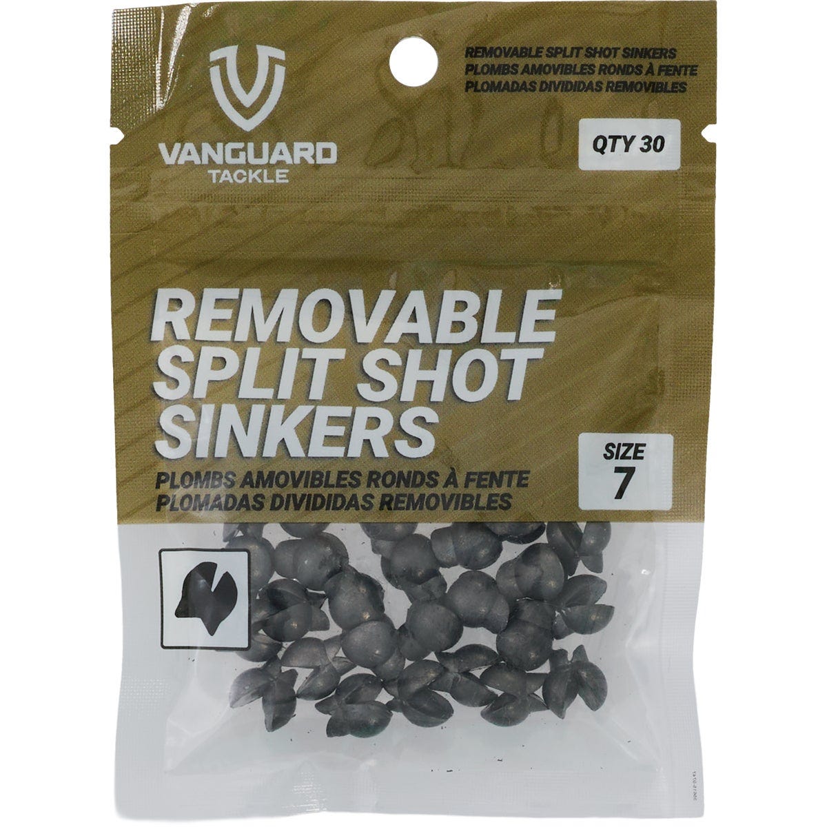 Vanguard Size 7 Removable Split Shot Sinker (30-Pack) - photo 2
