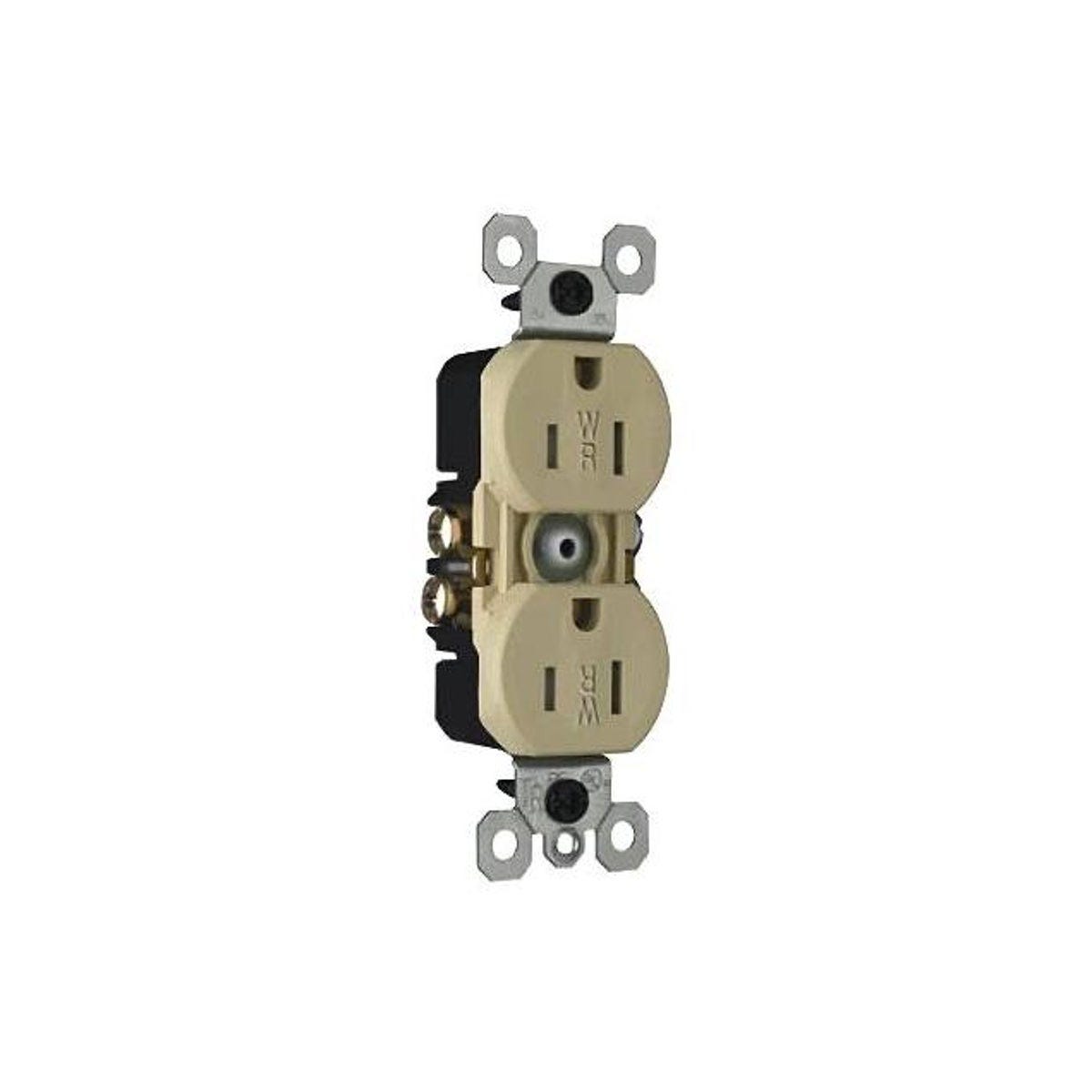 Legrand Pass & Seymour 15A Weather/Tamper-Resistant Duplex Receptacle, Ivory