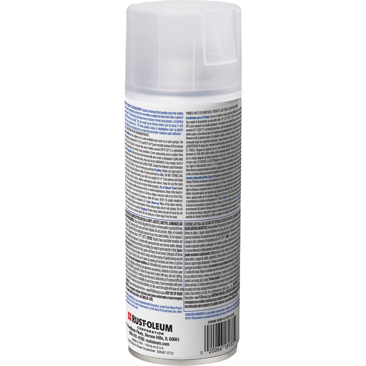 Rust-Oleum Painter's Touch 2X Ultra Cover 12 Oz. Semi-Gloss Finish Spray Paint, Clear - photo 3