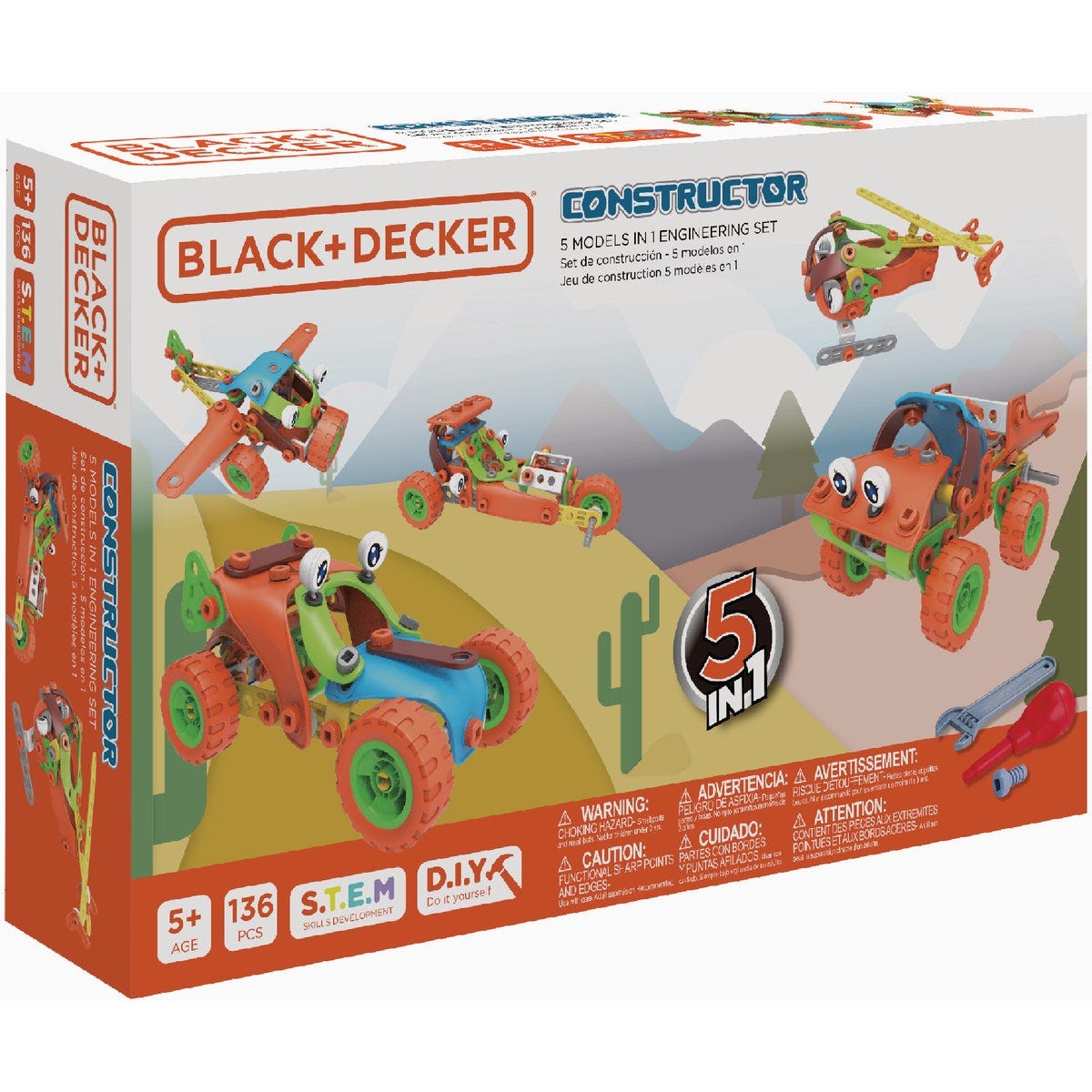 Black+Decker 5 Models in 1 Constructor Engineering Special Kit | True ...