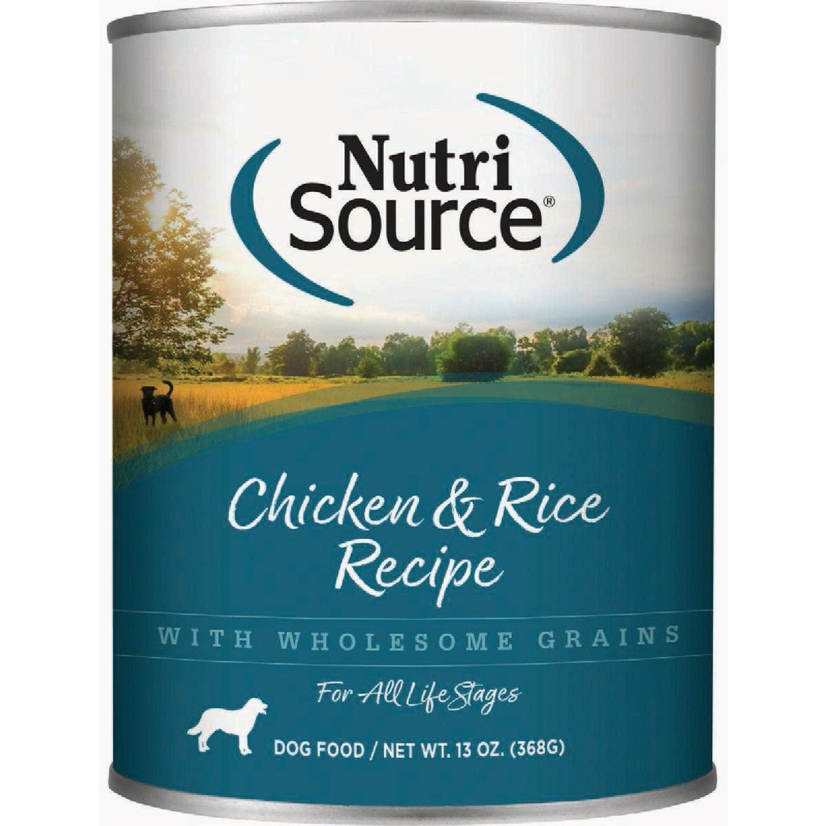 NutriSource Adult Chicken & Rice Formula Can Dog Food, 13 Oz. - photo 2