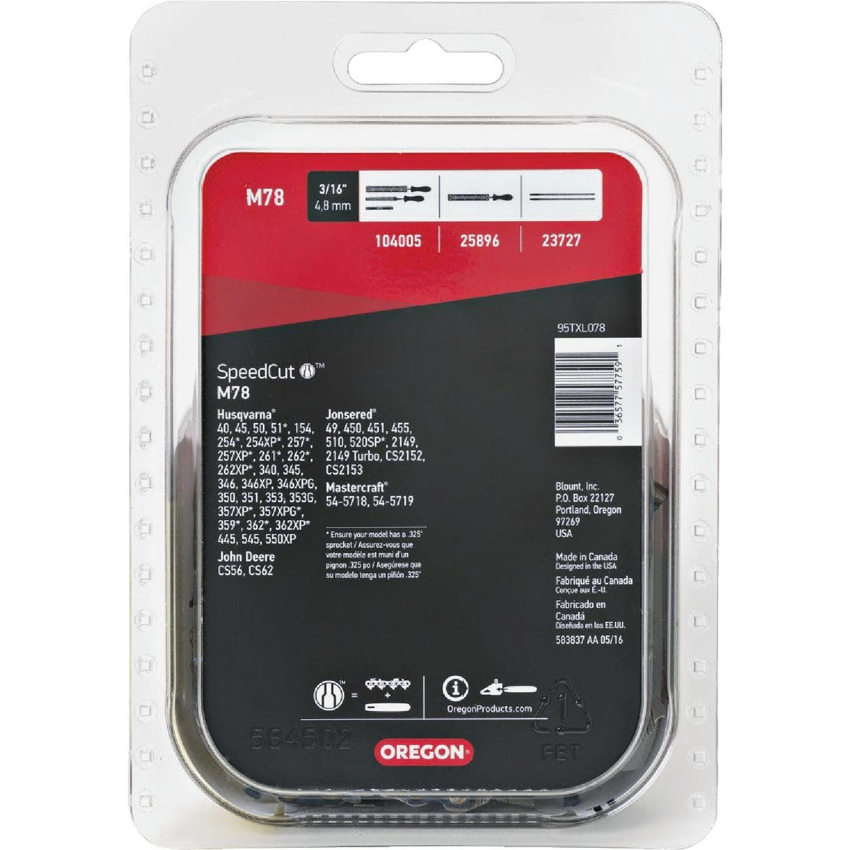 Oregon SpeedCut 20 In. 78-Link Chainsaw Chain | True Value Hardware