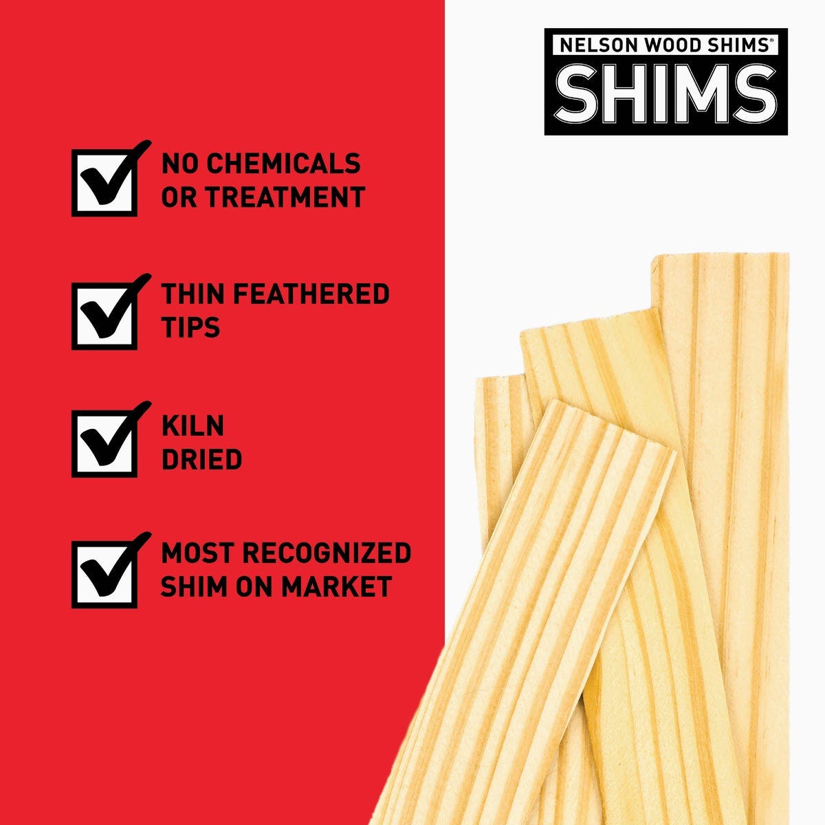Nelson Wood Shims 8 In. L Wood Shim (12-Count) - photo 4