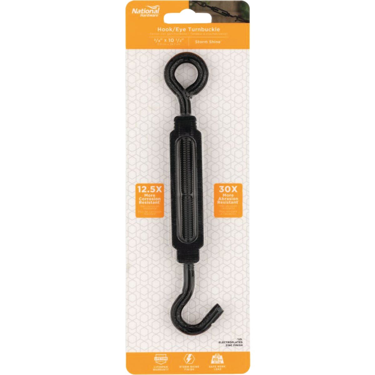 National Hardware 3/8 In. x 10-1/2 In. Hook/Eye Turnbuckle - photo 2 National Hardware 3/8 In. x 10-1/2 In. Hook/Eye Turnbuckle - photo 2