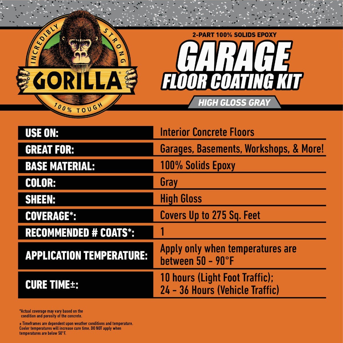 Gorilla Gray Garage Floor Epoxy Coating Kit - 1 Car Coverage - photo 3 Gorilla Gray Garage Floor Epoxy Coating Kit - 1 Car Coverage - photo 3