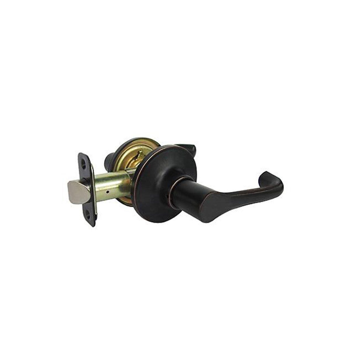 TruGuard Aged Bronze Reversible Milano Passage Door Lever