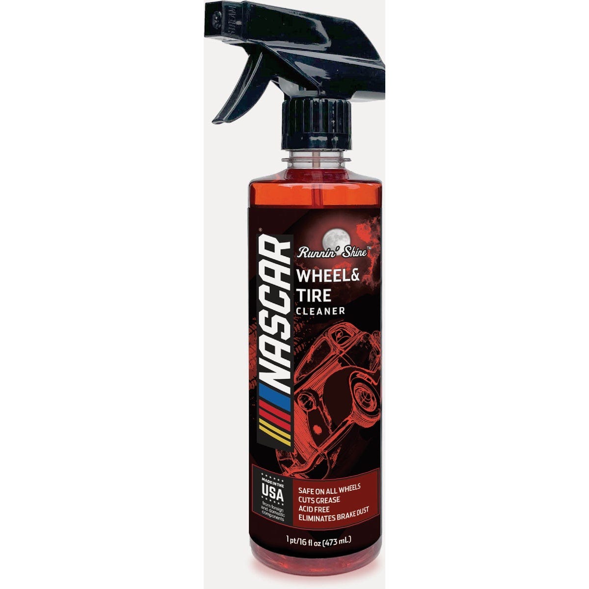 Nascar Runnin' Shine 16 Oz. Wheel & Tire Cleaner Spray Bottle Nascar Runnin' Shine 16 Oz. Wheel & Tire Cleaner Spray Bottle