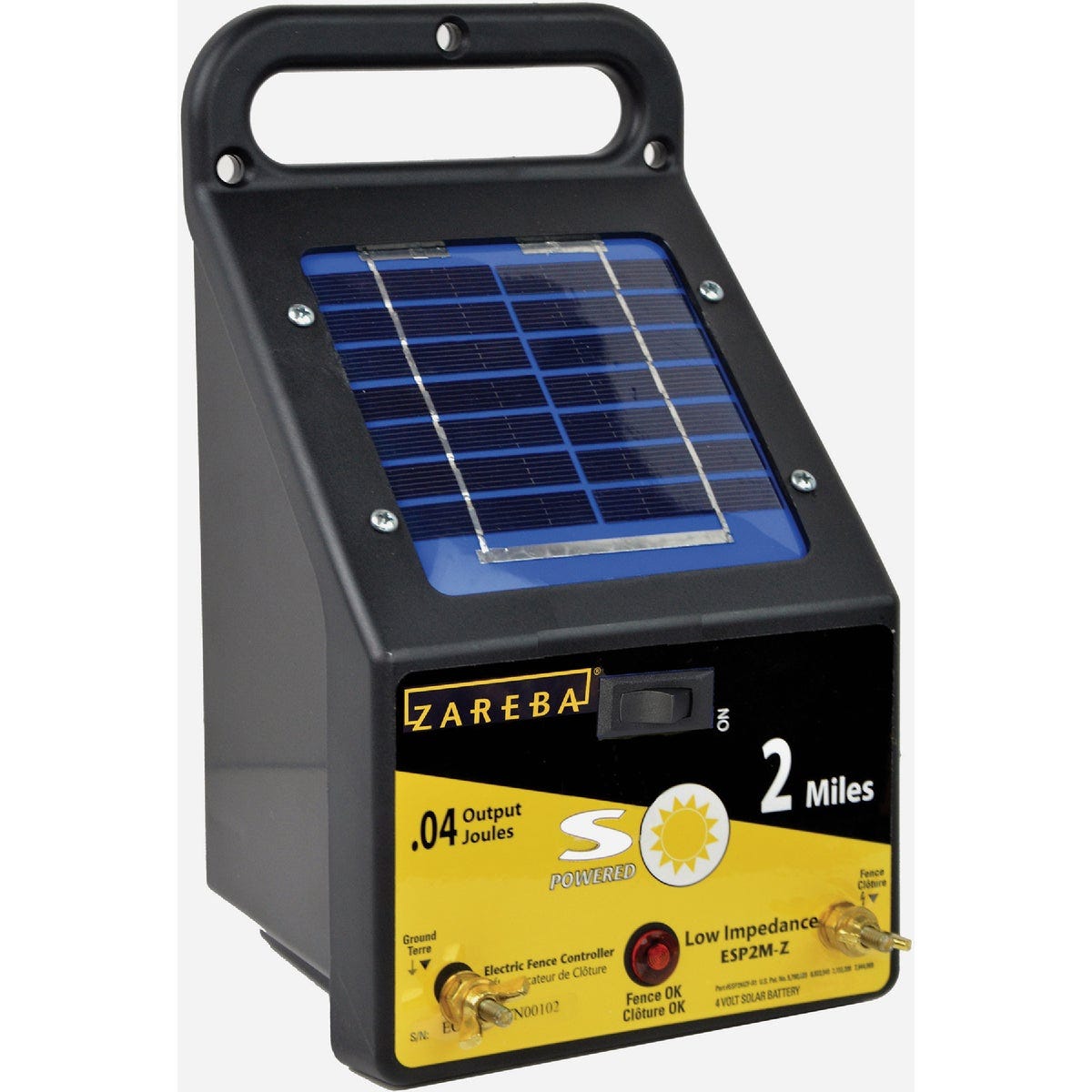 Zareba Systems 2-Mile Solar Low Impedance Electric Fence Charger Zareba Systems 2-Mile Solar Low Impedance Electric Fence Charger