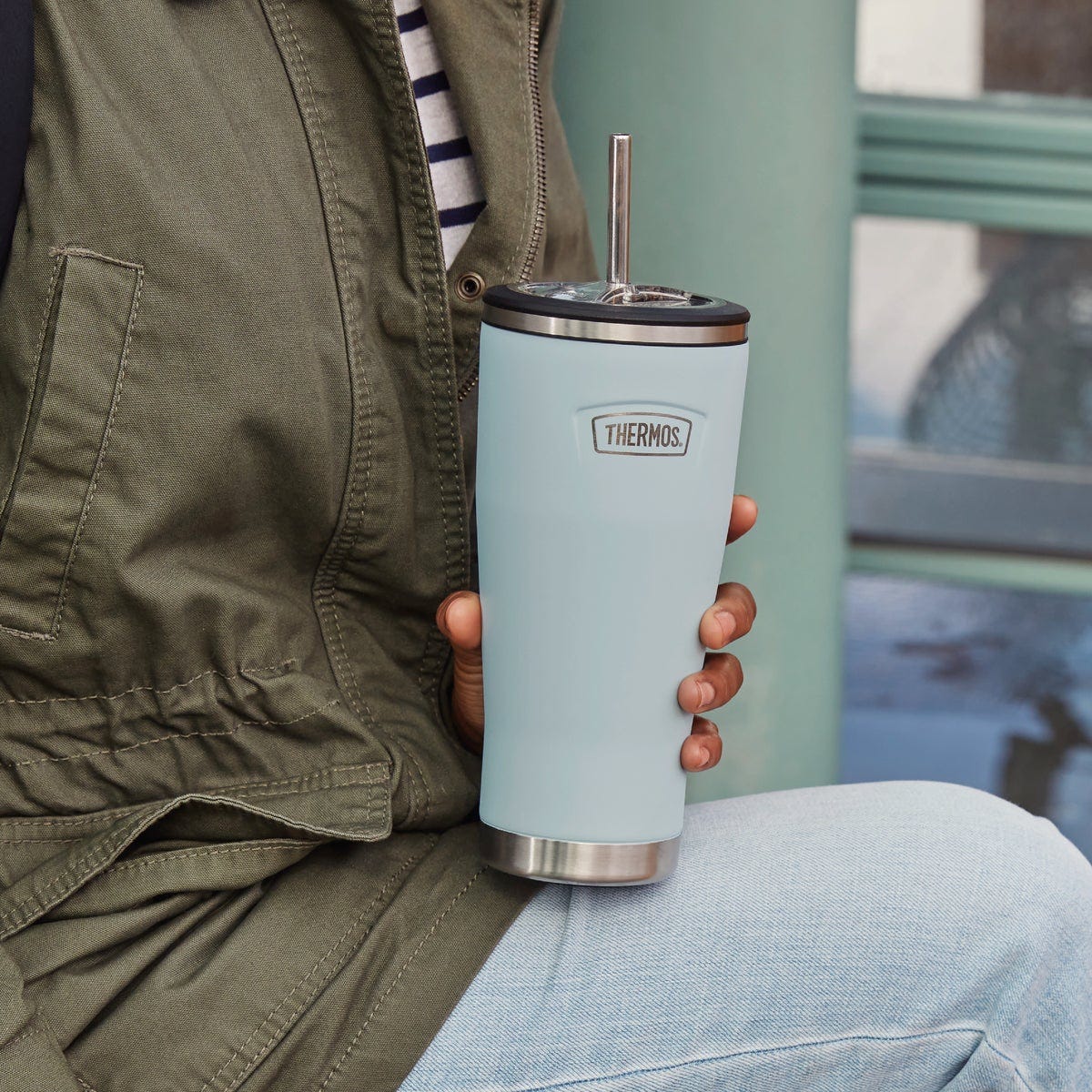 Thermos 24 Oz. Cold Tumbler with Straw, Glacier - photo 3 Thermos 24 Oz. Cold Tumbler with Straw, Glacier - photo 3