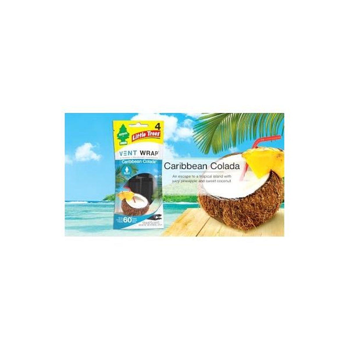 Little Trees Vent Wrap Car Air Freshener, Caribbean Colada (4-Pack) - photo 3 Little Trees Vent Wrap Car Air Freshener, Caribbean Colada (4-Pack) - photo 3