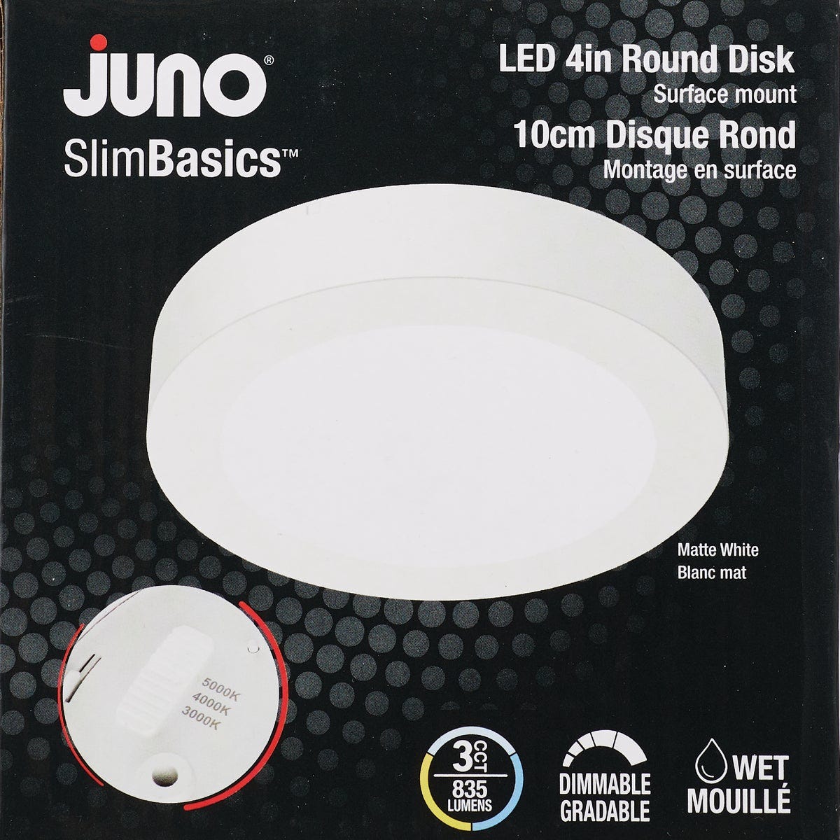 Juno SlimBasics JSBC 4 In. CCT LED Surface Mount Disc Light - photo 2 Juno SlimBasics JSBC 4 In. CCT LED Surface Mount Disc Light - photo 2