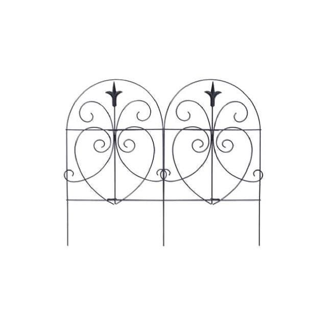 Panacea Products 18 In. x 8 Ft. Black Romantic-Style Garden Fence Panacea Products 18 In. x 8 Ft. Black Romantic-Style Garden Fence