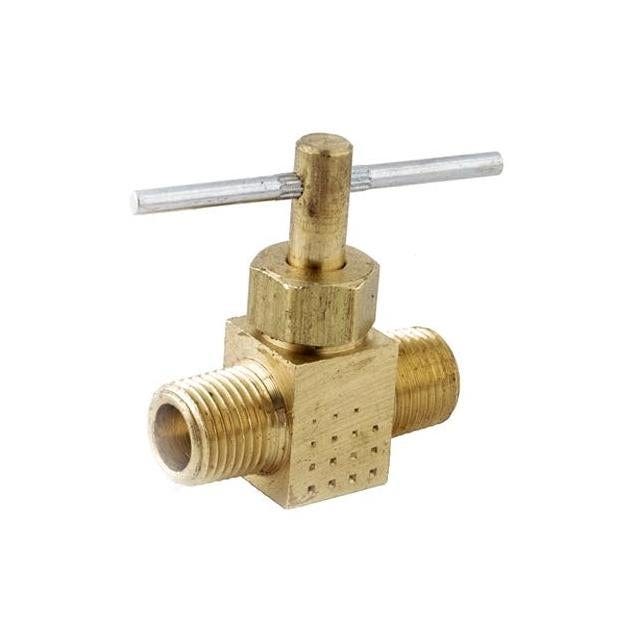 Anderson Metals 1/4 In. MPT Straight Lead-Free Needle Valve Fitting Anderson Metals 1/4 In. MPT Straight Lead-Free Needle Valve Fitting