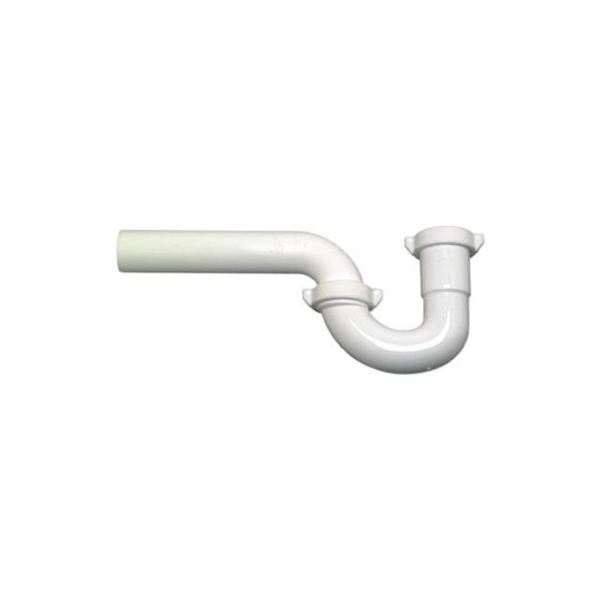 Master Plumber 1-1/4 In. OD White Plastic Lavatory Wall Drain P-Trap