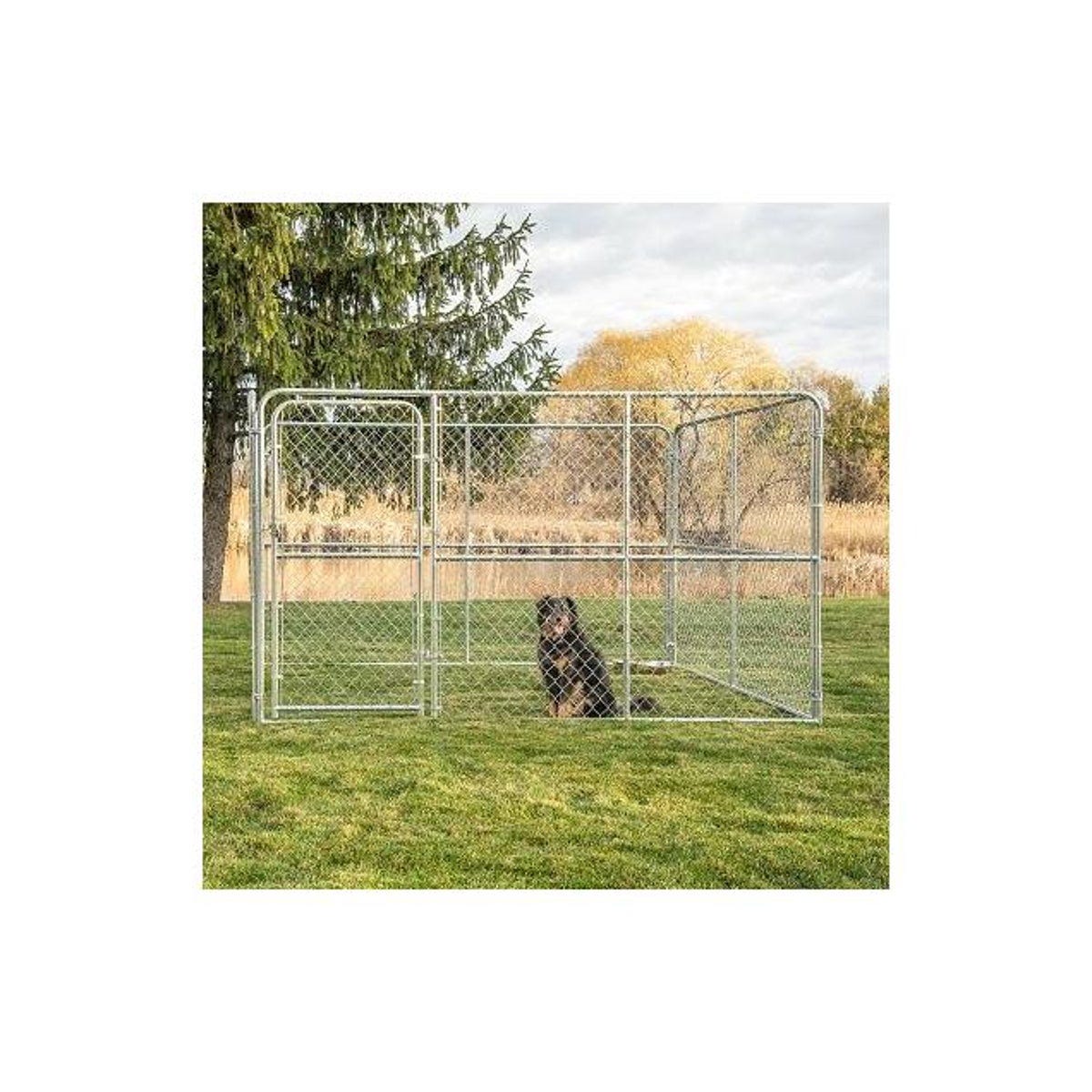 Pet Essentials 10 Ft. x 10 Ft. x 6 Ft. Chain Link Outdoor Pet Kennel - photo 3 Pet Essentials 10 Ft. x 10 Ft. x 6 Ft. Chain Link Outdoor Pet Kennel - photo 3