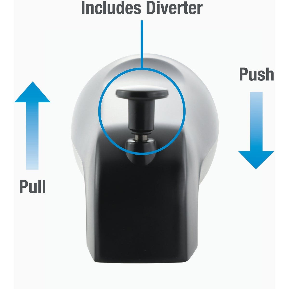 Danco Universal Matte Black Tub Spout with Diverter - photo 5 Danco Universal Matte Black Tub Spout with Diverter - photo 5