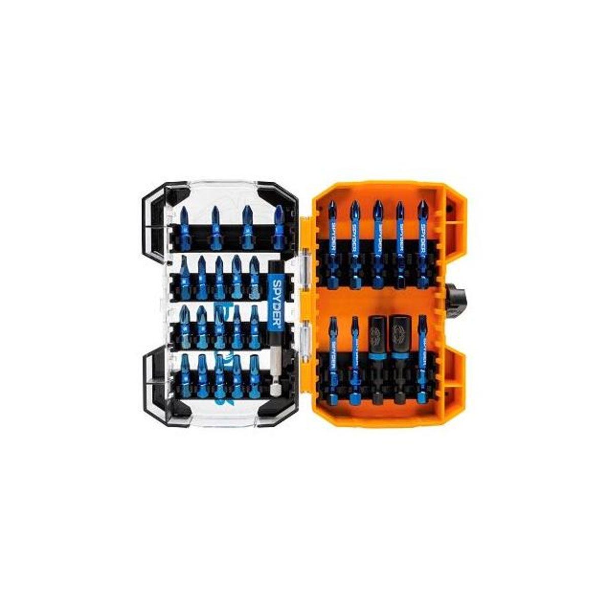 Spyder Assorted Phillips/Square/Torx Mach-Blue Impact Driver Bits (30-Piece)