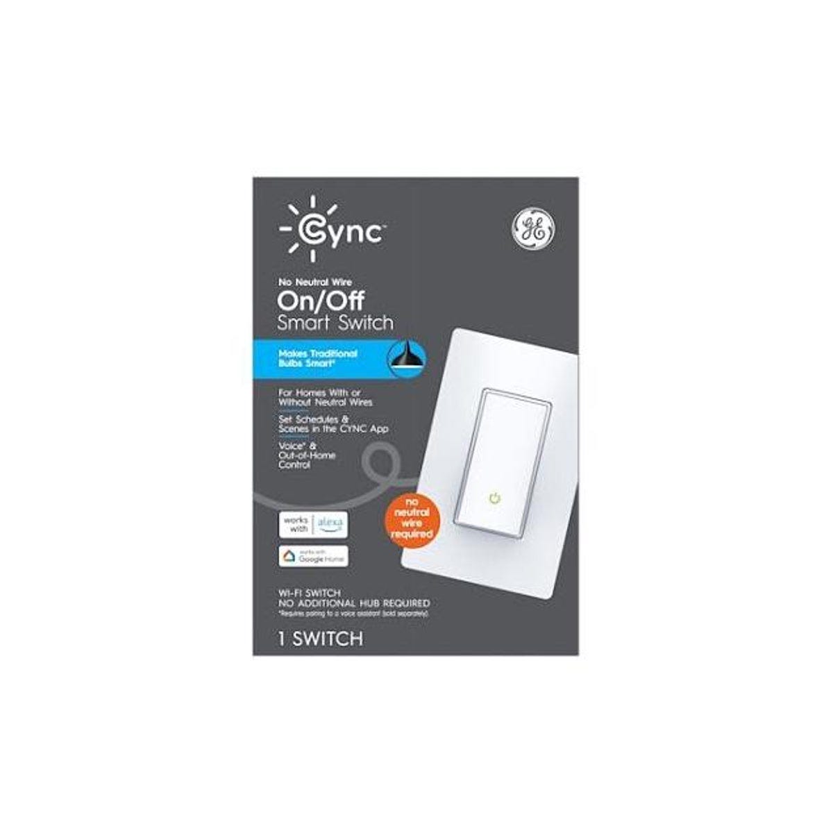 GE Cync On/Off Smart Paddle Style Wireless Light Switch GE Cync On/Off Smart Paddle Style Wireless Light Switch