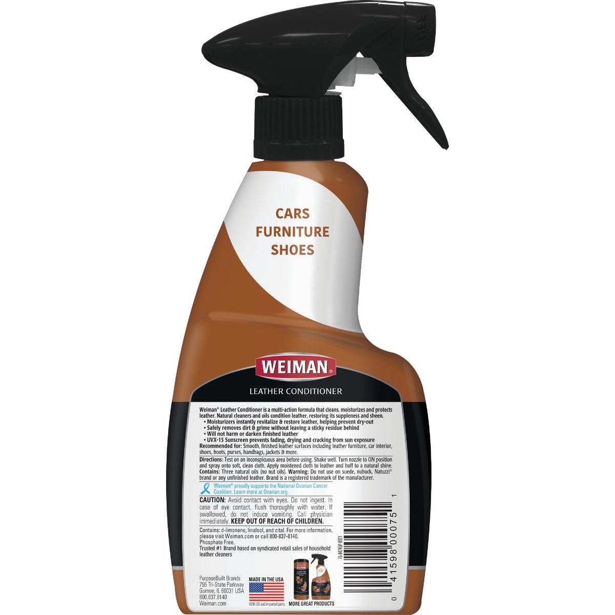 Weiman 12 Oz. Trigger Spray Leather Care Cleaner & Polish - photo 2