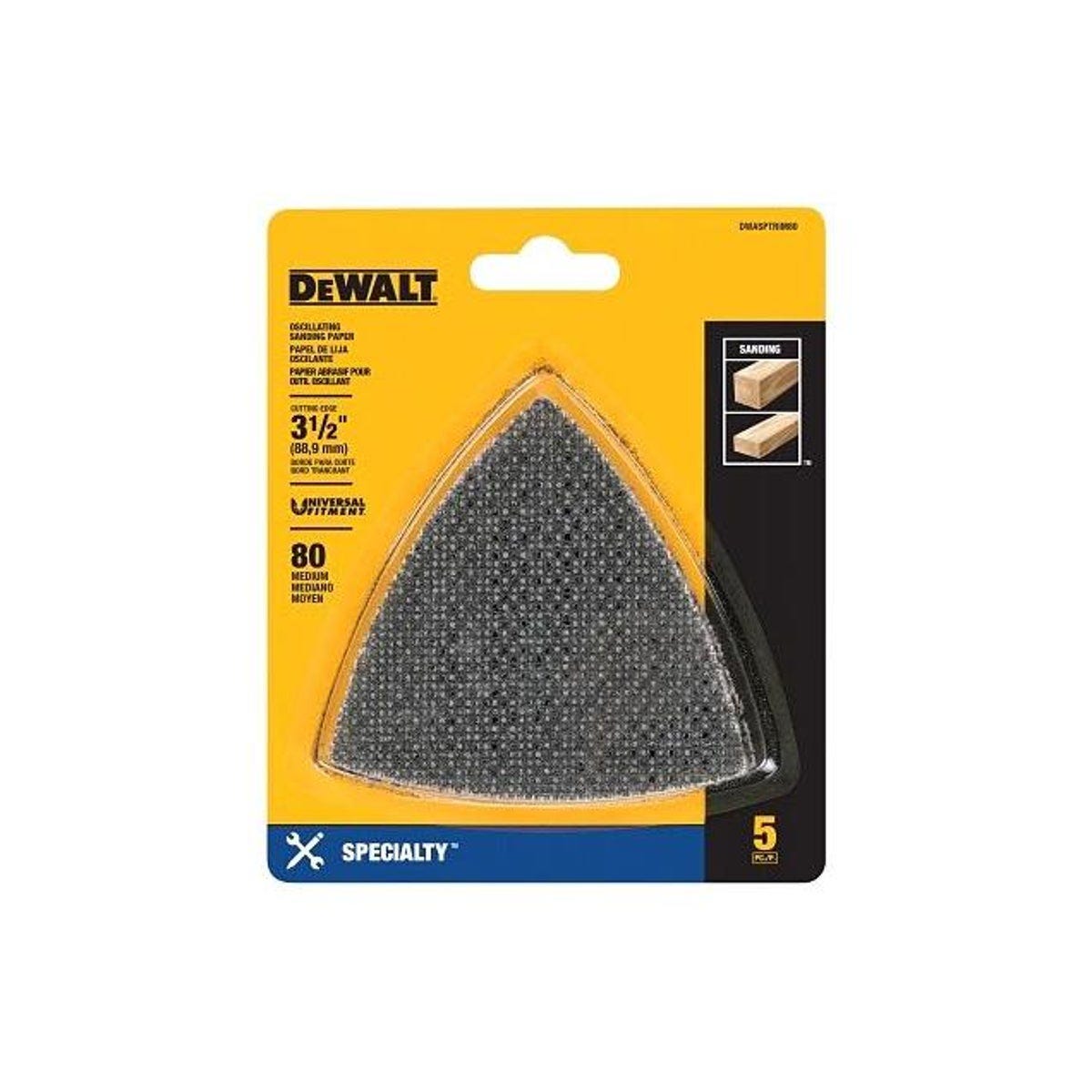 DeWalt 80 Grit Triangular Oscillating Mesh Sanding Pads (5-Pack)
