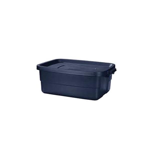 Rubbermaid 10-Gal. Dark Indigo Metallic Roughneck Storage Tote Rubbermaid 10-Gal. Dark Indigo Metallic Roughneck Storage Tote