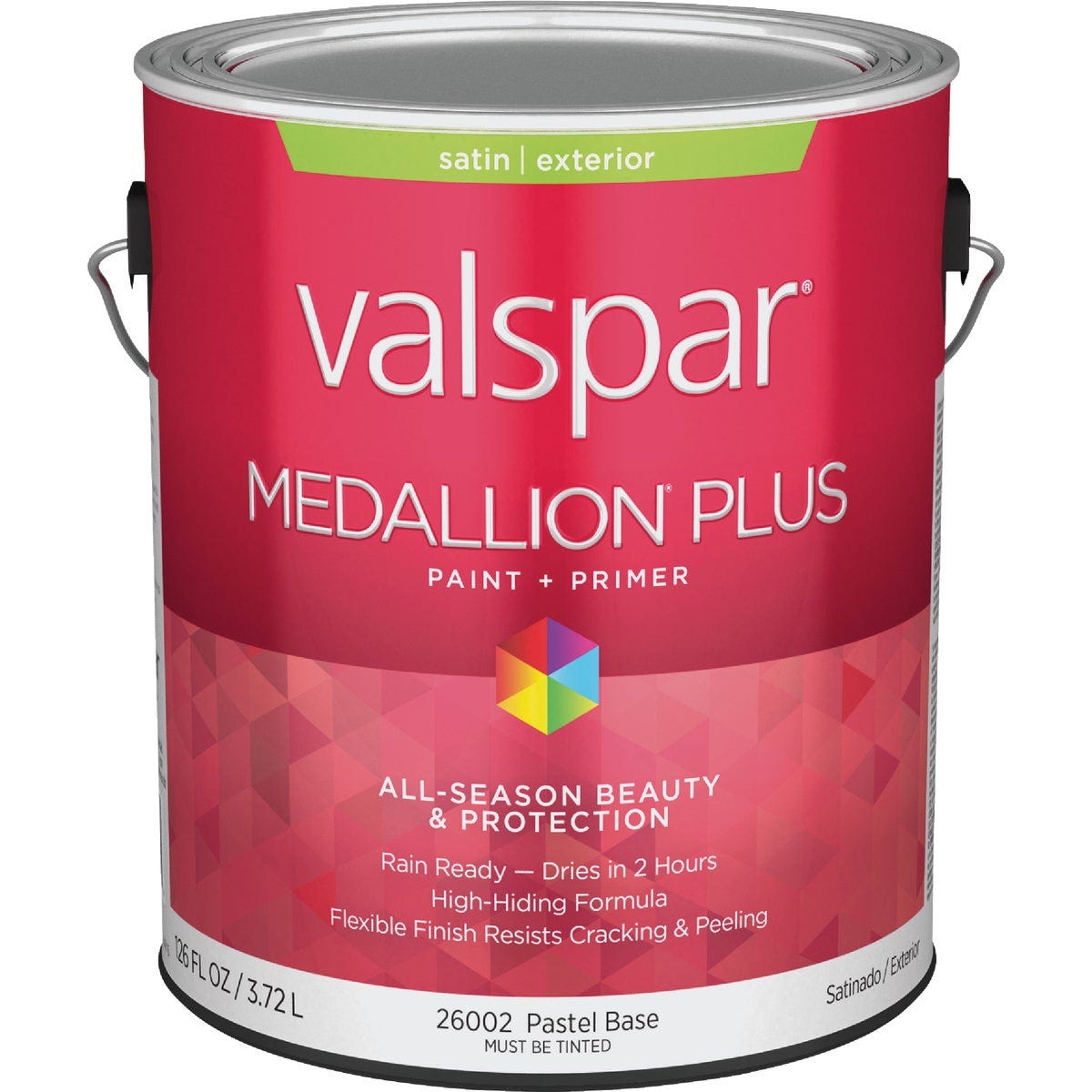 Valspar Medallion Plus Premium Paint & Primer Satin Exterior Paint, Pastel Base, 1 Gal.