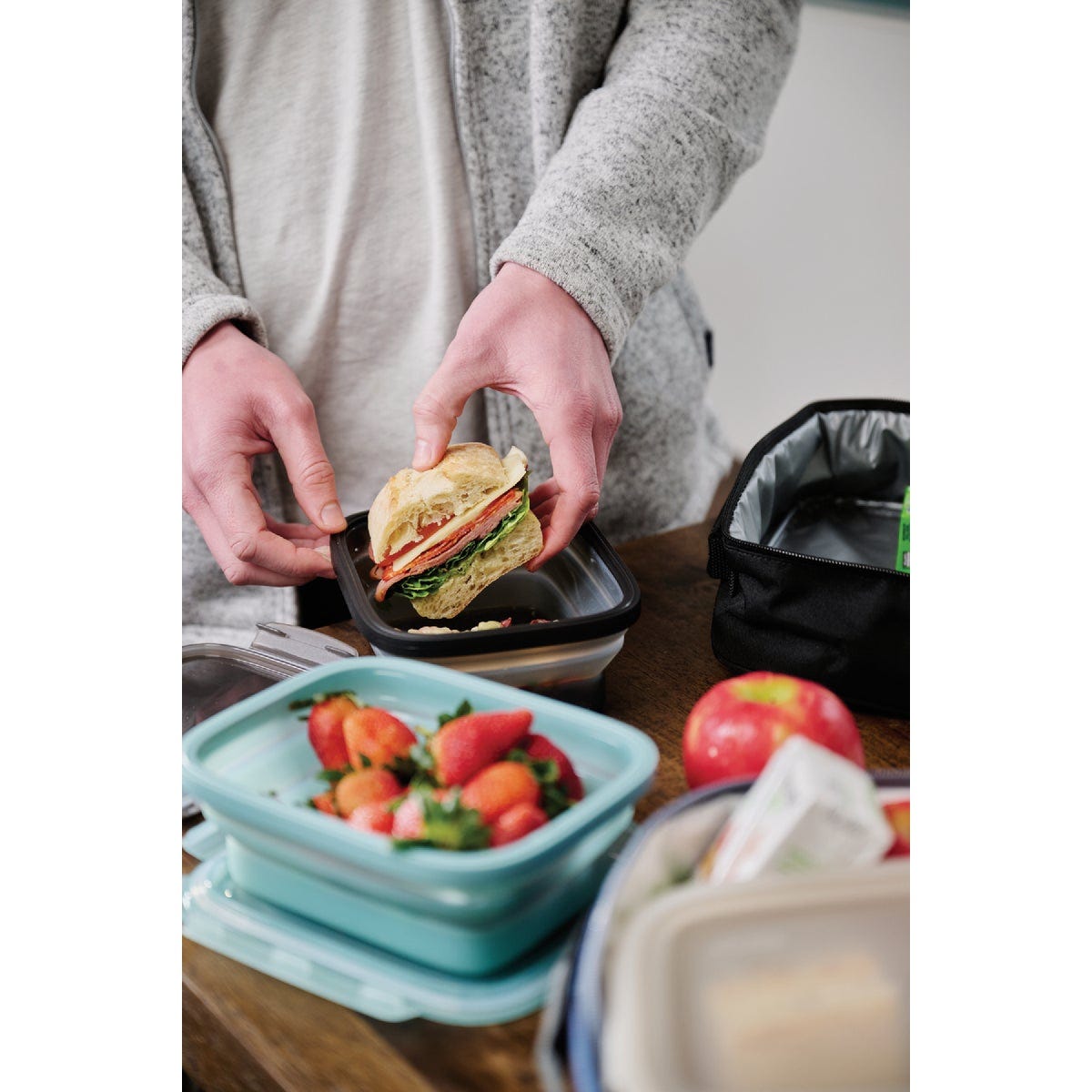 Drip EZ Secondz Blue Collapsible Food Storage Container Set (3-Piece)- - photo 3 Drip EZ Secondz Blue Collapsible Food Storage Container Set (3-Piece)- - photo 3