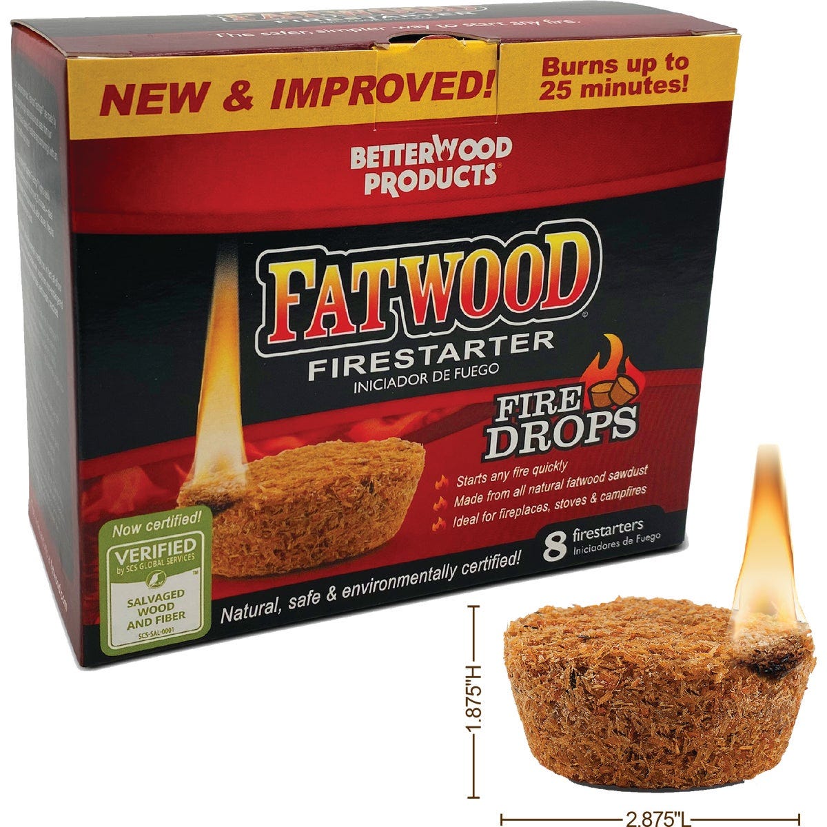 Fatwood Firedrops Fire Starter (8-Pack) Fatwood Firedrops Fire Starter (8-Pack)