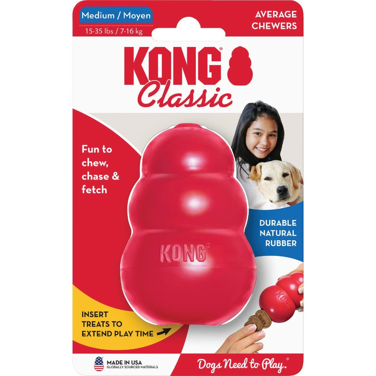 Kong Classic Dog Chew Toy, 15 to 35 Lb. - photo 2