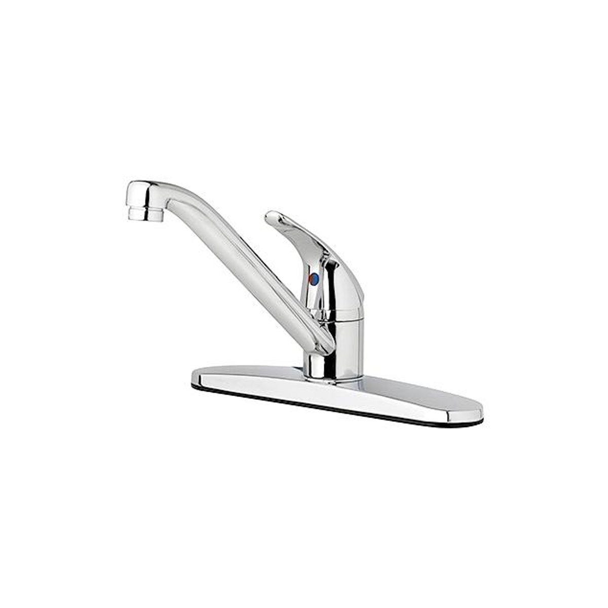 HomePointe 1-Lever Chrome Rounded Kitchen Faucet