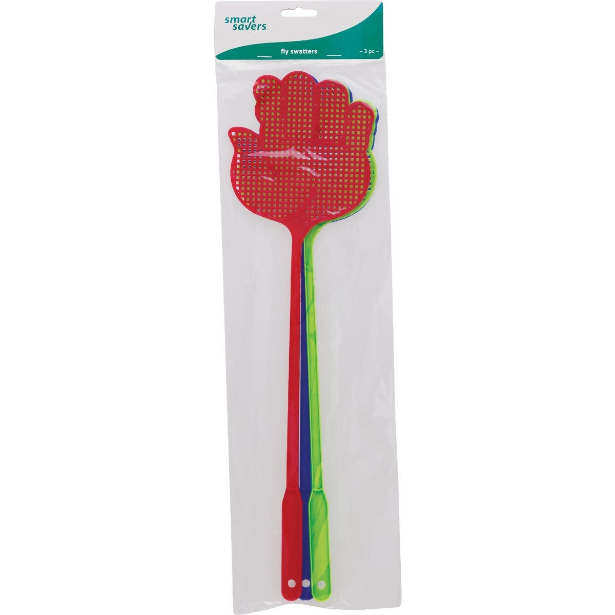 Smart Savers 5 In. x 4.7 In. Plastic Fly Swatter (3-Pack) Smart Savers 5 In. x 4.7 In. Plastic Fly Swatter (3-Pack)