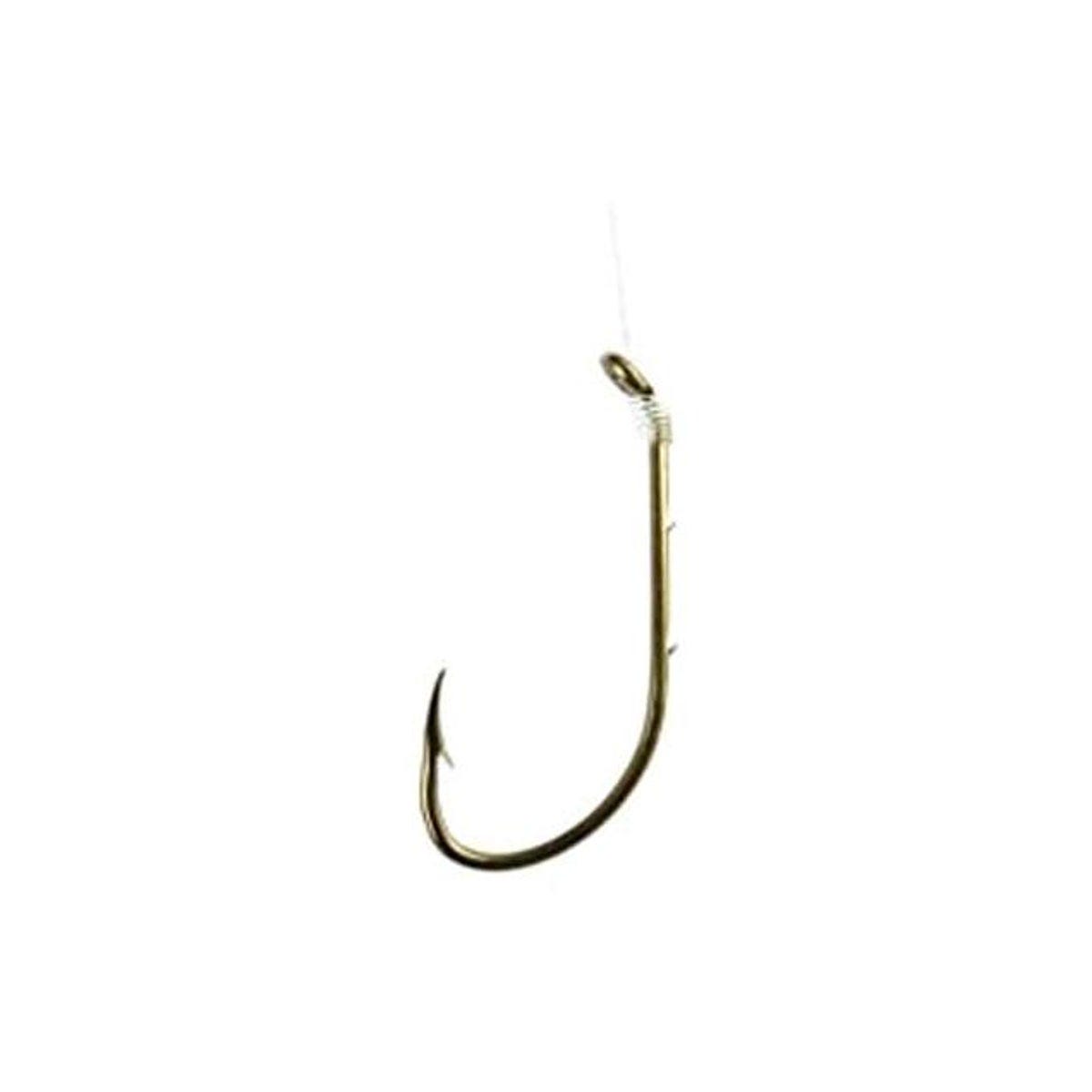 Eagle Claw Size 10 Bait Holder Snelled Fish Hooks (6-Pack) Eagle Claw Size 10 Bait Holder Snelled Fish Hooks (6-Pack)
